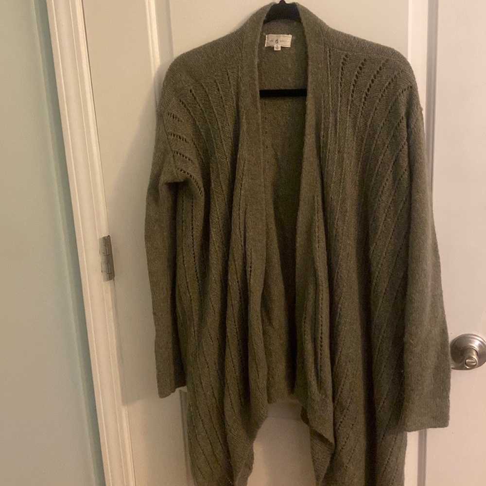 LOFT Lou Grey wrap sweater